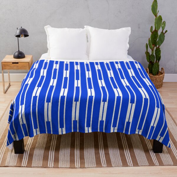 Item preview, Geo Chain Vertical Block Stripe Pattern in Royal Blue and White designed and sold by kierkegaard.