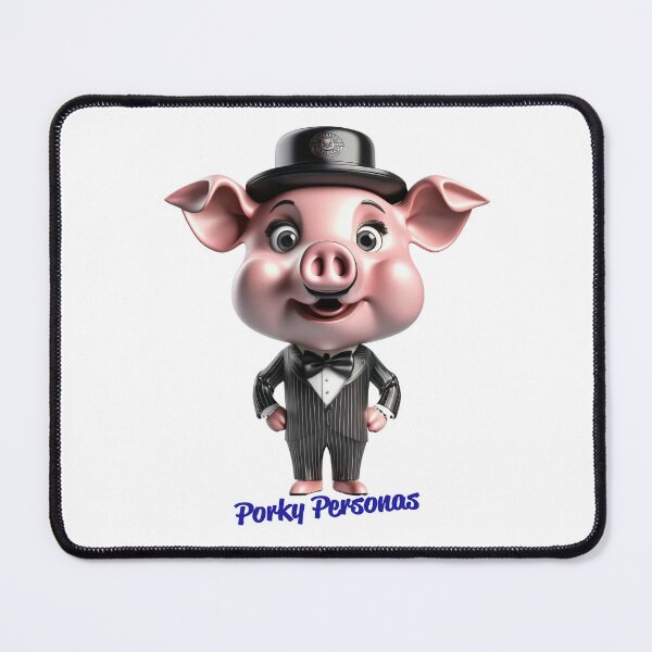 Item preview, Porky Personas Funny Pig Characters Charlie Chaplin designed and sold by Drone-tees.