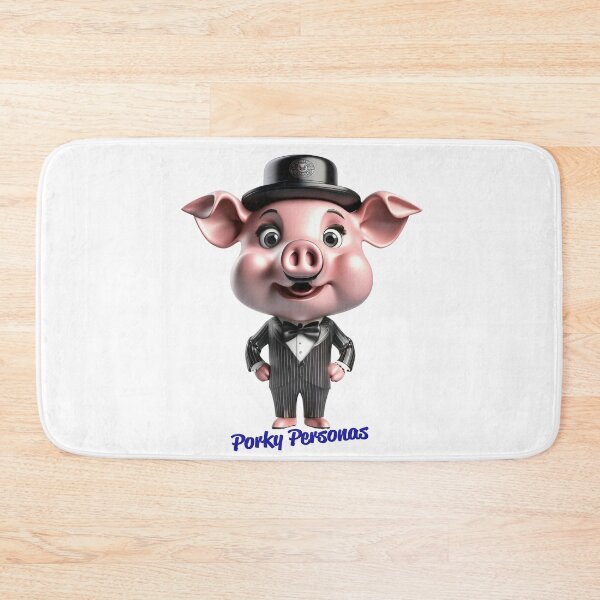 Item preview, Porky Personas Funny Pig Characters Charlie Chaplin designed and sold by Drone-tees.
