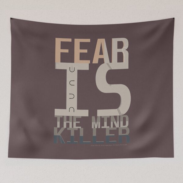 Item preview, DUNE. Fear Is The Mind Killer (brownish gray background) designed and sold by bekksa.