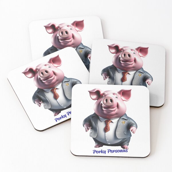 Item preview, Porky Personas Funny Pig Characters Capitalist greed designed and sold by Drone-tees.