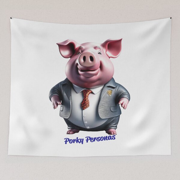 Item preview, Porky Personas Funny Pig Characters Capitalist greed designed and sold by Drone-tees.