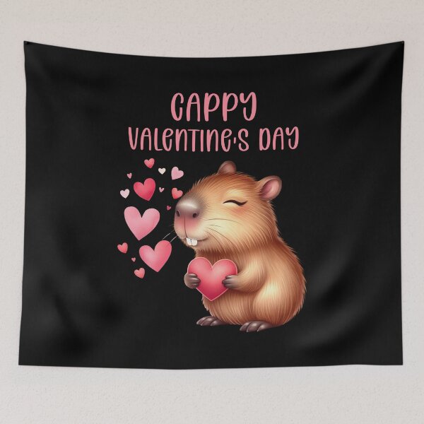 Item preview, Capybara Valentine designed and sold by EnchantedOwl.