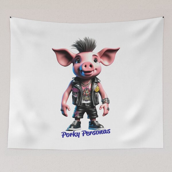 Item preview, Porky Personas Funny Pig Characters Sex Pistols designed and sold by Drone-tees.
