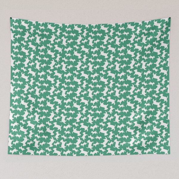 Item preview, Three-Legged Dogs (White on Green) designed and sold by Smol Poro.