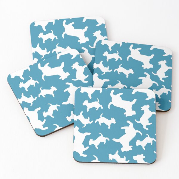 Item preview, Three-Legged Dogs (White on Blue) designed and sold by Smol Poro.