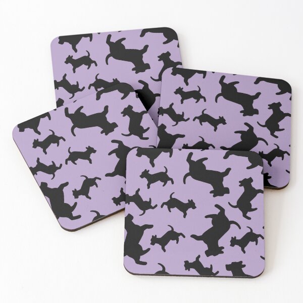 Item preview, Three-Legged Dogs (Black on Purple) designed and sold by Smol Poro.