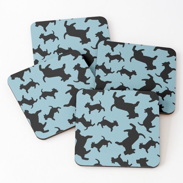 Item preview, Three-Legged Dogs (Black on Blue) designed and sold by Smol Poro.