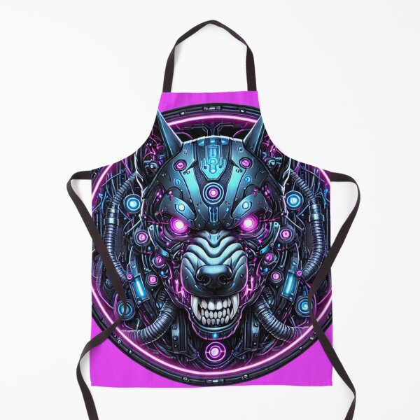 Item preview, Cyberpunk Hellhound | Futuristic Tattoo-Style Cerberus Design designed and sold by Nauert's.