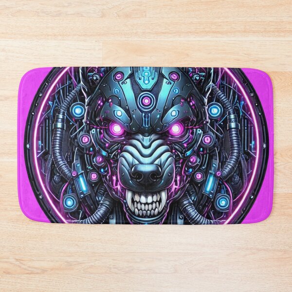 Item preview, Cyberpunk Hellhound | Futuristic Tattoo-Style Cerberus Design designed and sold by Nauert's.