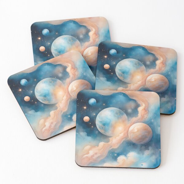 Item preview, Dreamy Watercolor Galaxy – Cosmic Planets and Nebulas designed and sold by KateVil.