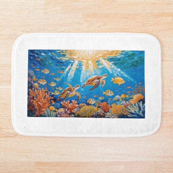 Item preview, A vibrant coral reefs underwater in an impressionist’s imagination  designed and sold by EtCreative.