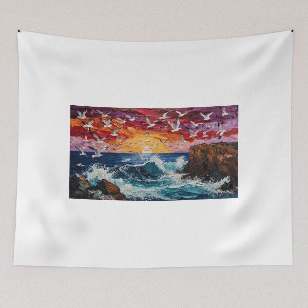 Item preview, A dramatic cliffside overlooking a deep blue ocean  designed and sold by EtCreative.