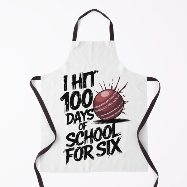 Item preview, I Hit 100 Days of School For Six Cricket Fan Design designed and sold by MimsTees.