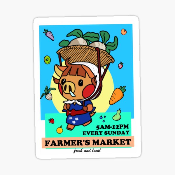 Item preview, Turnip Pig Farmer's Market Flyer designed and sold by TheBurntPencil.