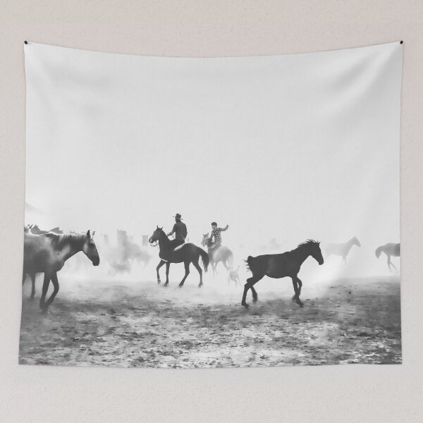 Item preview, Black and White Horses and Cowboys designed and sold by Craig Kauzmann.