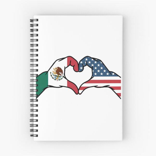 Aperçu de l'œuvre Unité américano-mexicaine, cœur, mains créée et vendue par BeansHotTees.