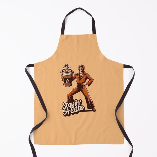 Item preview, Stayin’ A-Latte – 70s Retro Disco Coffee Vibes designed and sold by Divine Lens Art.