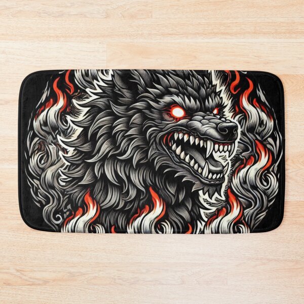 Item preview, Flaming Hellhound | Tattoo-Style Mythological Beast Design designed and sold by Nauert's.