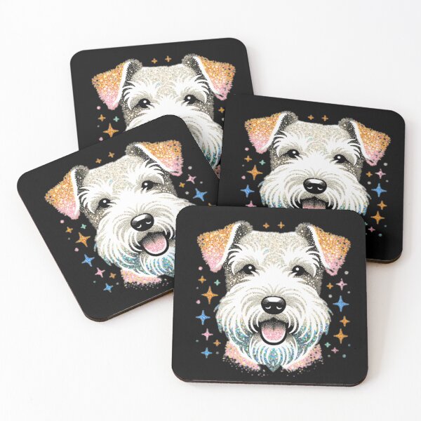 Item preview, Glitter Wire Fox Terrier Dog Face designed and sold by TheAnimalZ00.