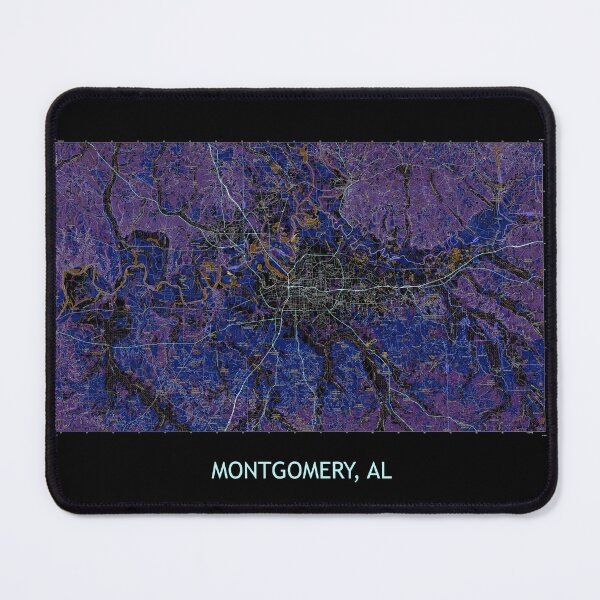 Item preview, MONTGOMERY, AL100K Topographical Map Dark designed and sold by PGHPhotoCo.