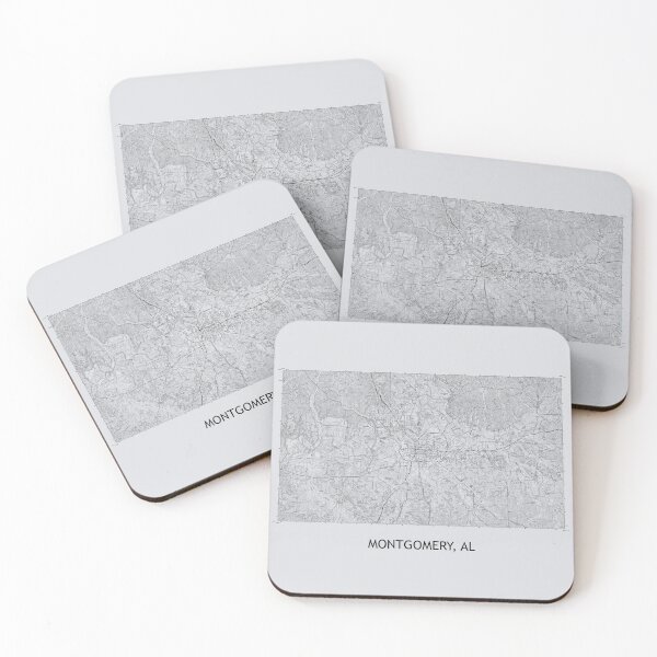 Item preview, MONTGOMERY, AL 100K Topographical Map Grey designed and sold by PGHPhotoCo.