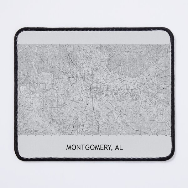 Item preview, MONTGOMERY, AL 100K Topographical Map Grey designed and sold by PGHPhotoCo.