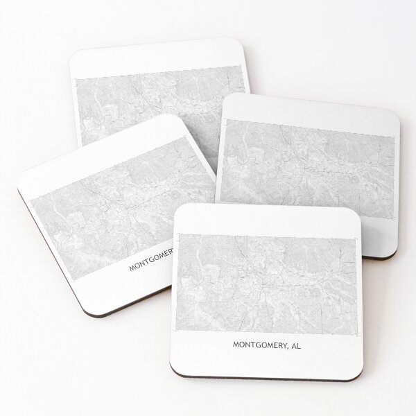 Item preview, MONTGOMERY, AL 100K Topographical Map Black and White designed and sold by PGHPhotoCo.