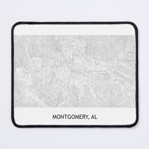 Item preview, MONTGOMERY, AL 100K Topographical Map Black and White designed and sold by PGHPhotoCo.