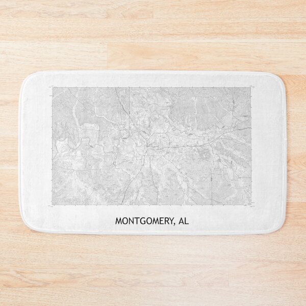 Item preview, MONTGOMERY, AL 100K Topographical Map Black and White designed and sold by PGHPhotoCo.