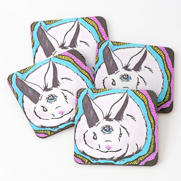 Item preview, Trippy 3 eyed bunny  designed and sold by Atomic-Trinkets.