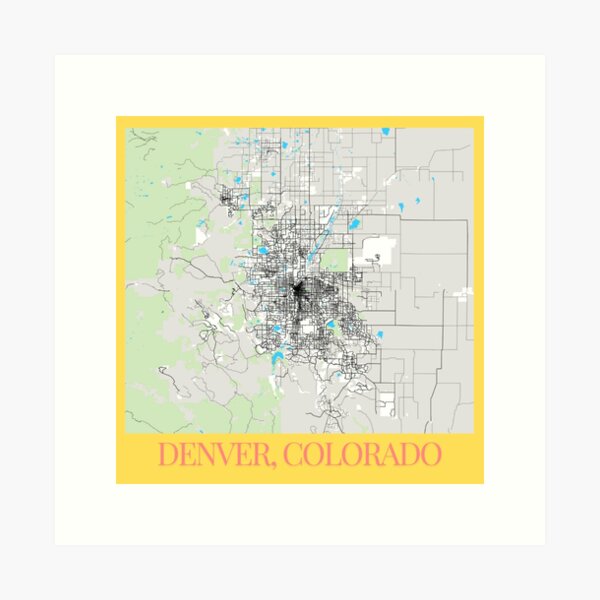 Item preview, Minimalist Map of Denver  designed and sold by design2xstudio.