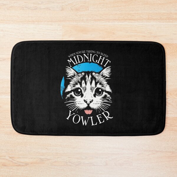 Item preview, MIDNIGHT YOWLER CAT MEOW NO SLEEP designed and sold by Madjack Tees Kiwi SuperStore.