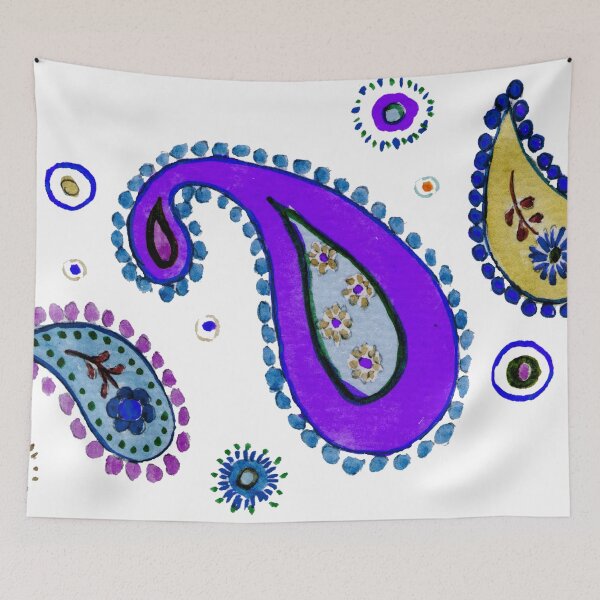 Item preview, purple cashmere - velvet paisley designed and sold by Zamen.
