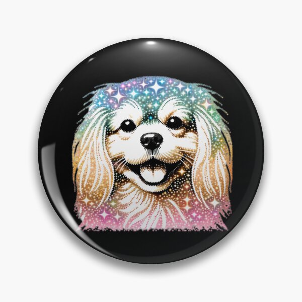 Item preview, Glitter Tibetan Spaniel Dog Face designed and sold by TheAnimalZ00.