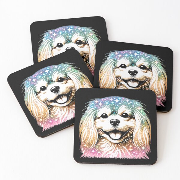 Item preview, Glitter Tibetan Spaniel Dog Face designed and sold by TheAnimalZ00.