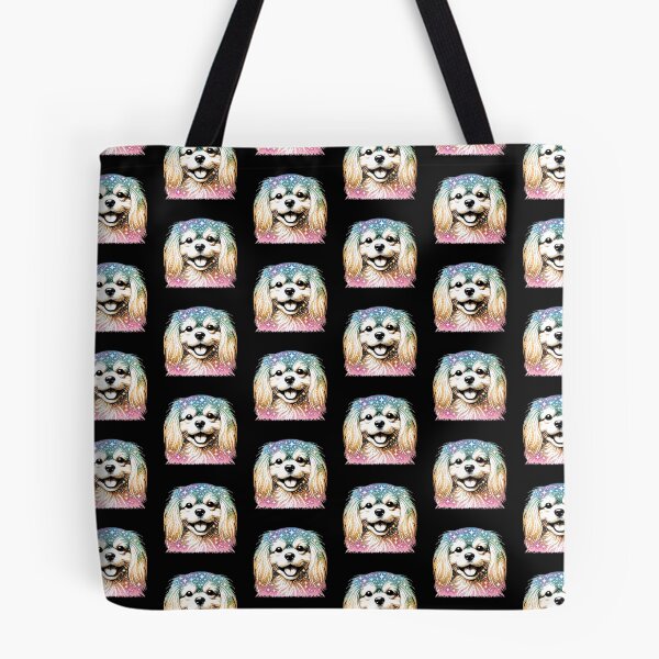 Item preview, Glitter Tibetan Spaniel Dog Face designed and sold by TheAnimalZ00.