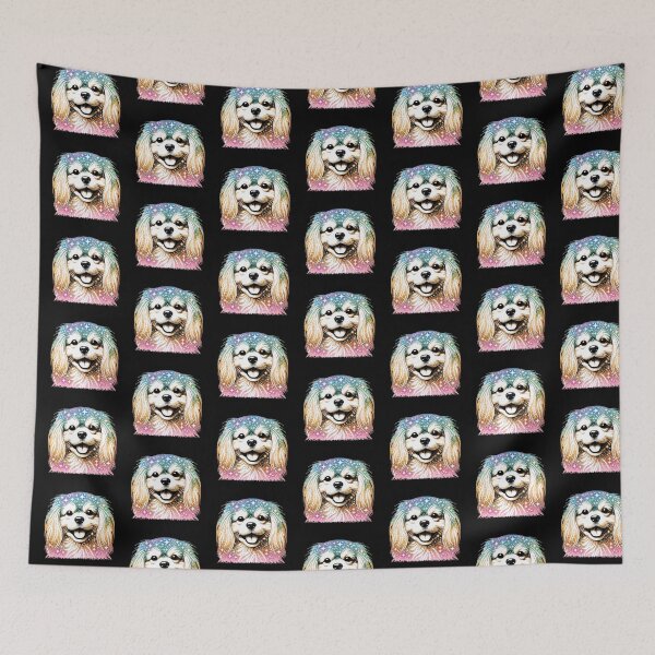 Item preview, Glitter Tibetan Spaniel Dog Face designed and sold by TheAnimalZ00.
