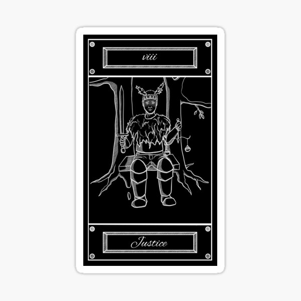 Item preview, Tarot Card - Justice designed and sold by StaticKlingShop.