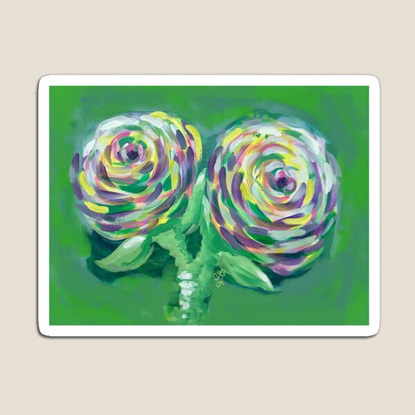 Roses in the Green Garden Magnet