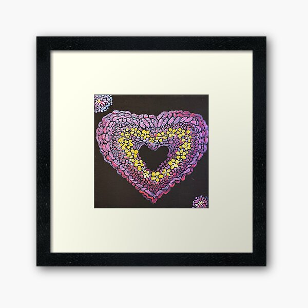 Spring fling digital image created off of an original acrylic paint on canvas Framed Art Print