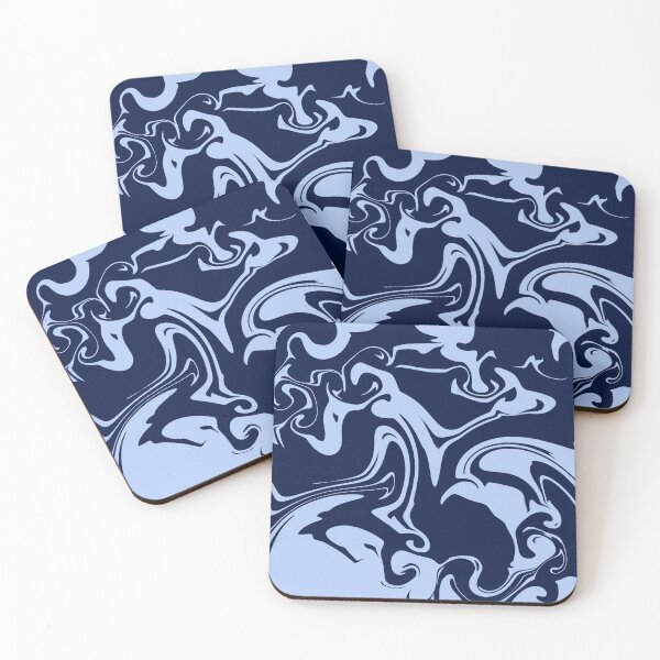 Item preview, Victorian Blue Liquid Swirl Abstract designed and sold by BleuAbstracts.