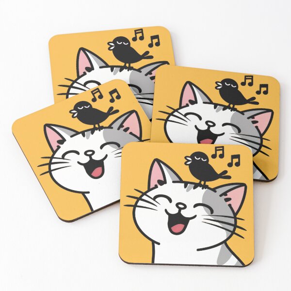 Item preview, Melodious Companions Joyful Feline and Bird designed and sold by toronjanino.