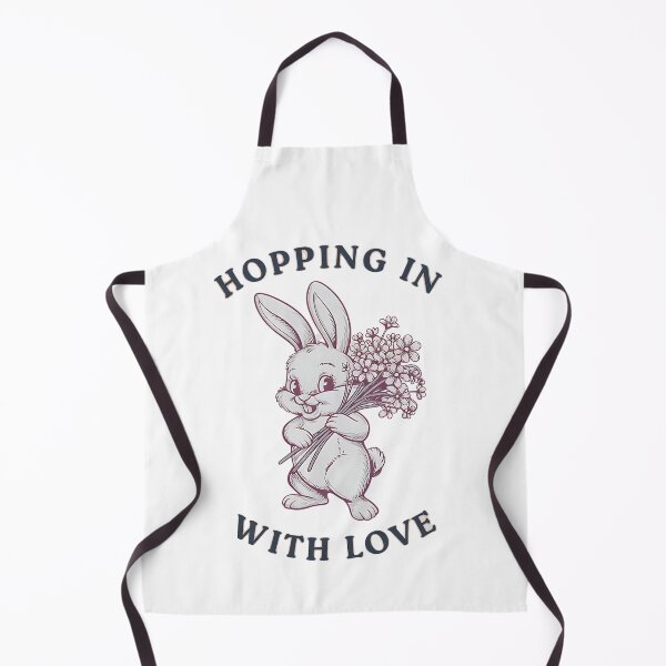 Item preview, Cute Bunny with Flowers "Hopping in With Love" designed and sold by Taans-Creation.