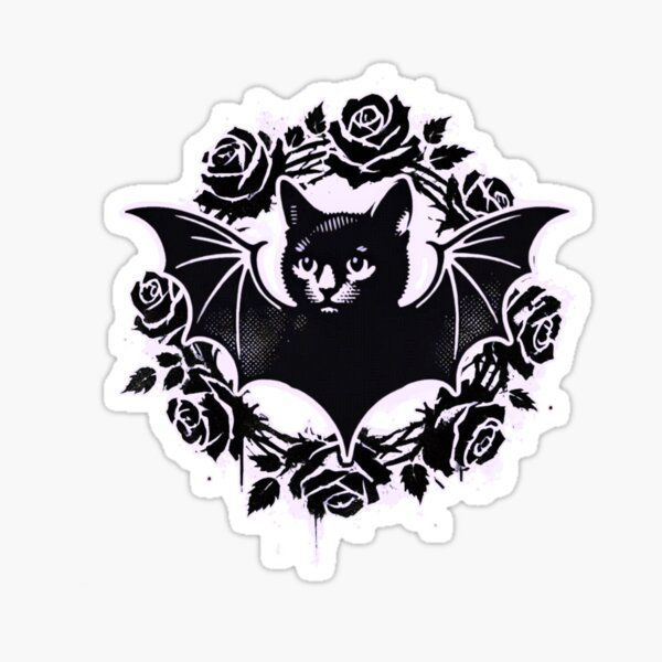 Item preview, Bat Cat And Roses designed and sold by GothEeek.