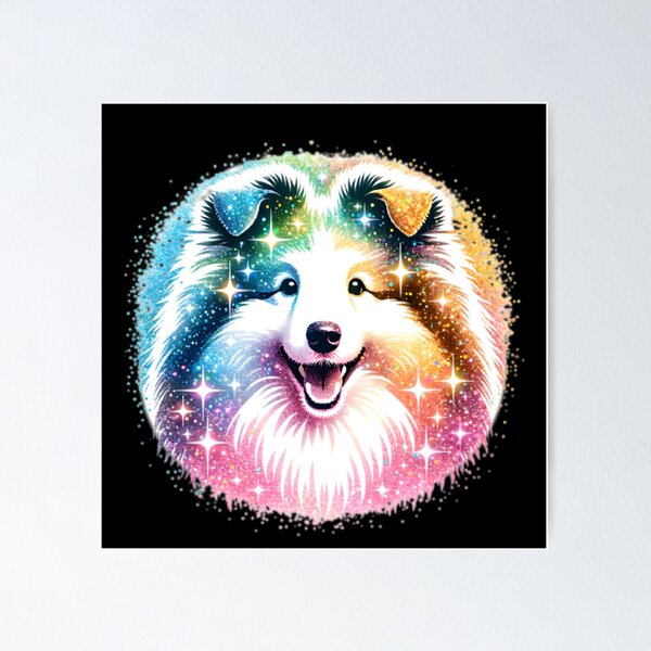 Item preview, Glitter Shetland Sheepdog Face designed and sold by TheAnimalZ00.