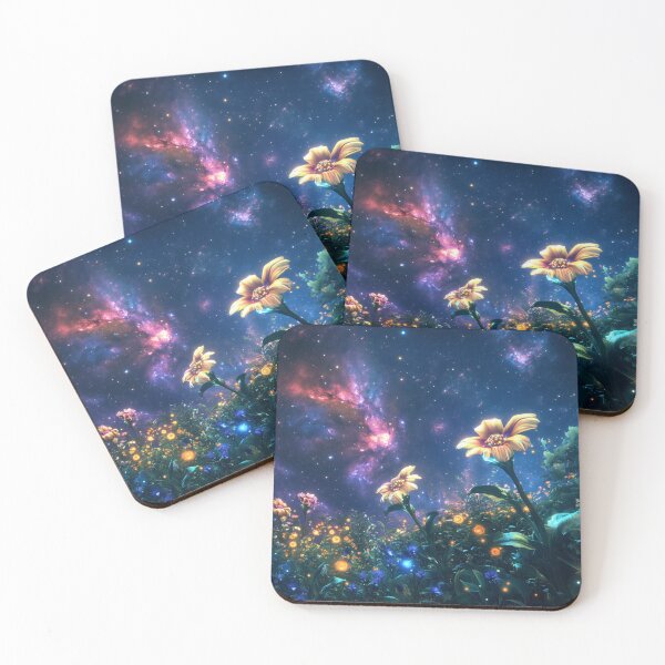 Item preview, Starlit Bloom – Galactic Flower Field designed and sold by Carlos Monteiro.