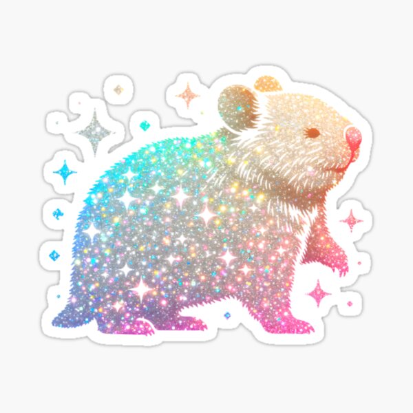 Vista previa del artículo con la obra «Wombat brillante», diseñado y vendido por TheAnimalZ00.