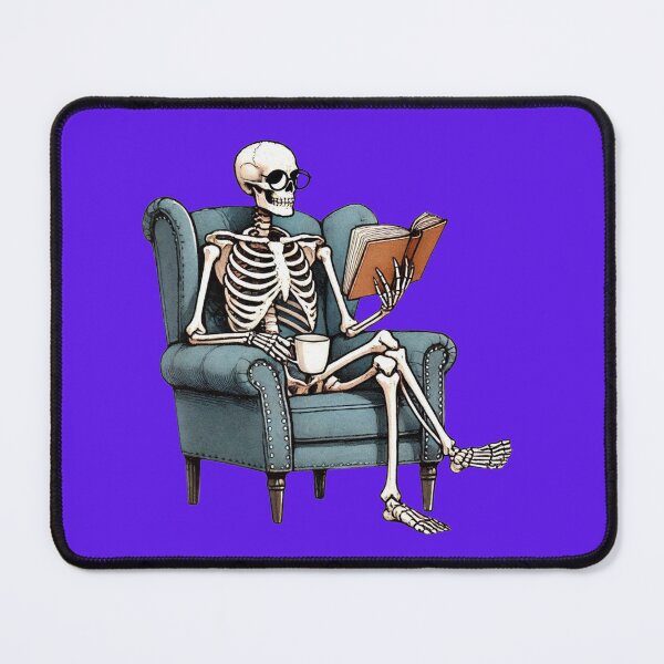 Item preview, A human skeleton reading a book designed and sold by whee25.
