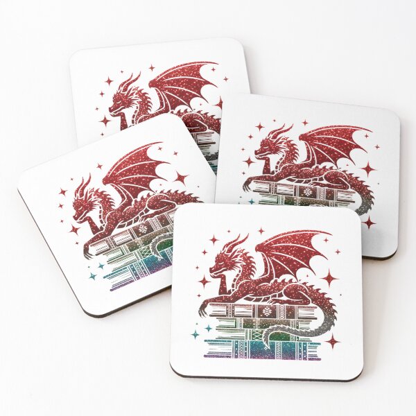 Item preview, Glitter Red Dragon And Books designed and sold by TheAnimalZ00.